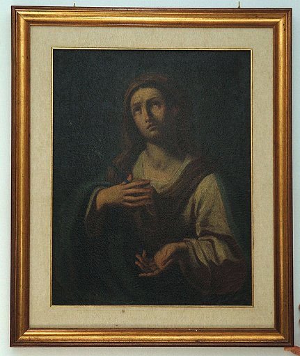 9HT0053a.jpg - Ambito siciliano, L'Addolorata, dipinto olio su tela, fine sec. XIX