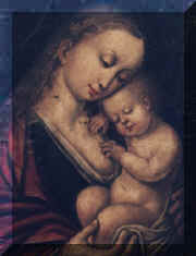 Tavola dipinta "Madonna col Bambino dormiente"